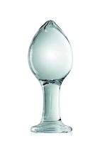 Plug anal boule en verre transparent n°32 Glossy