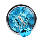 Plug bijou aluminium bleu avec clochettes Taille M JINGLE