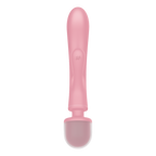 2 en 1 Vibromasseur rabbit et wand rose USB Triple Lover Satisfyer