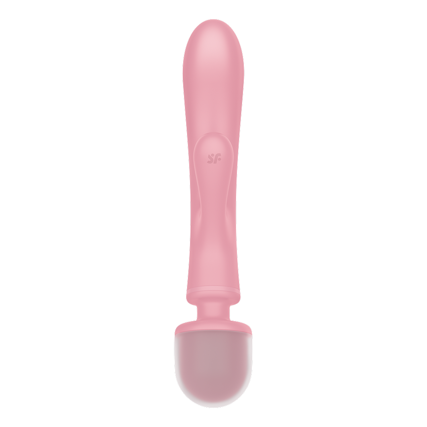2 en 1 Vibromasseur rabbit et wand rose USB Triple Lover Satisfyer