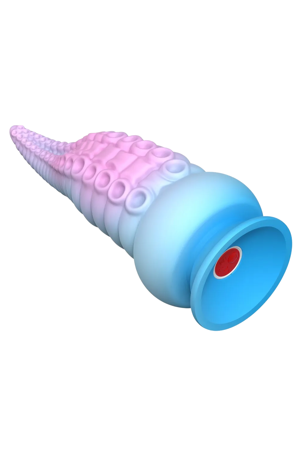 Gode ventouse tentacule Kraken vibrant 18 cm rose et bleu USB