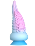 Gode ventouse tentacule Kraken 18 cm rose et bleu