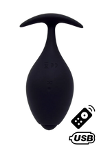 BABA, Plug vibrant anal noir USB, avec télécommande