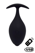 BABA, Plug vibrant anal noir USB, avec télécommande