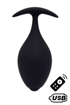 BABA, Plug vibrant anal noir USB, avec télécommande