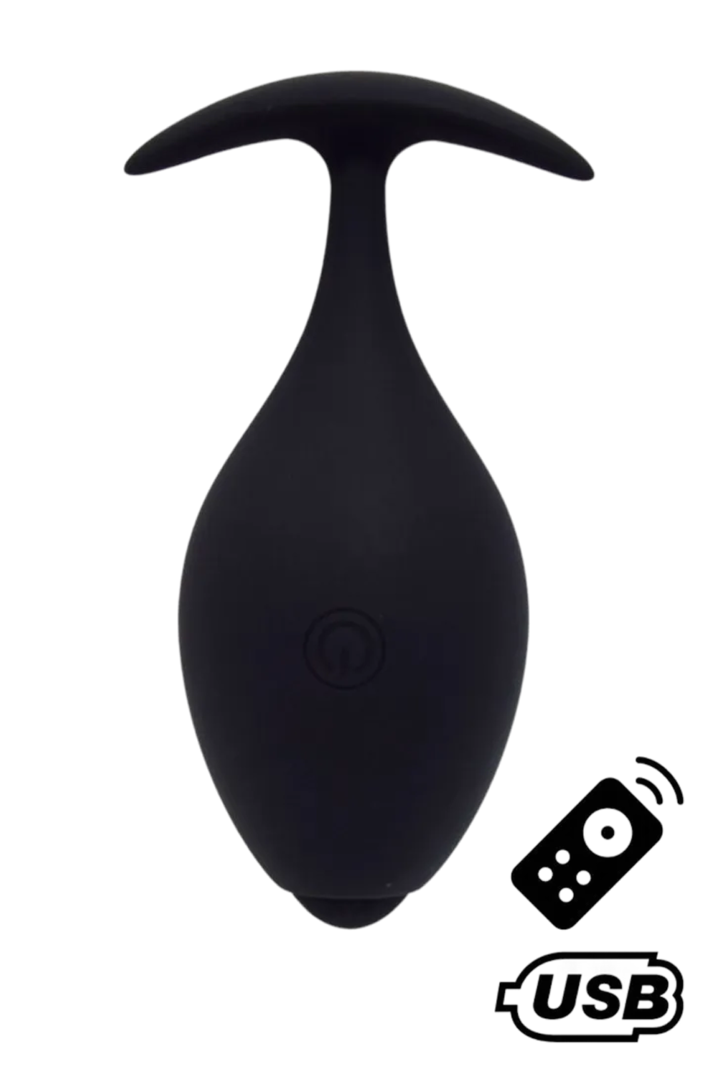 BABA, Plug vibrant anal noir USB, avec télécommande