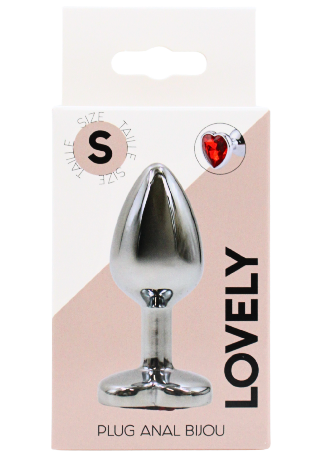 Plug bijou coeur en aluminium bijou rouge Small LOVELY